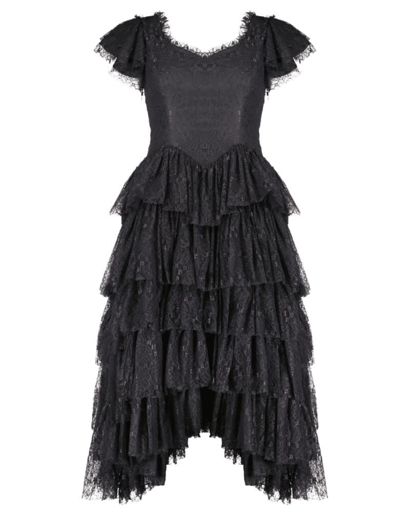 Front of a size L Mia Dress in Black by JessaKae. | dia_product_style_image_id:352208